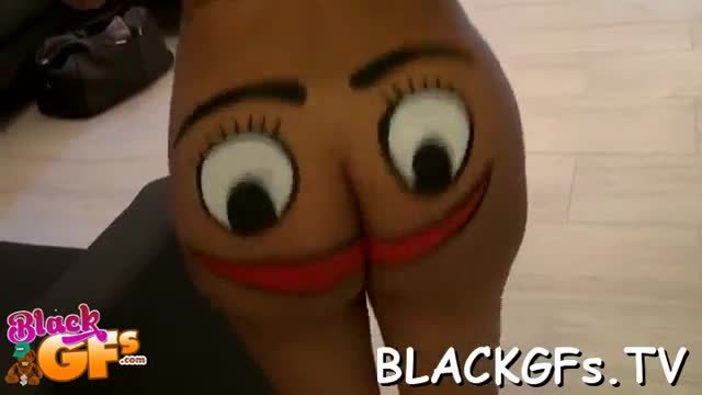 Cute ebony enjoys blowjob and doggystyle fuck