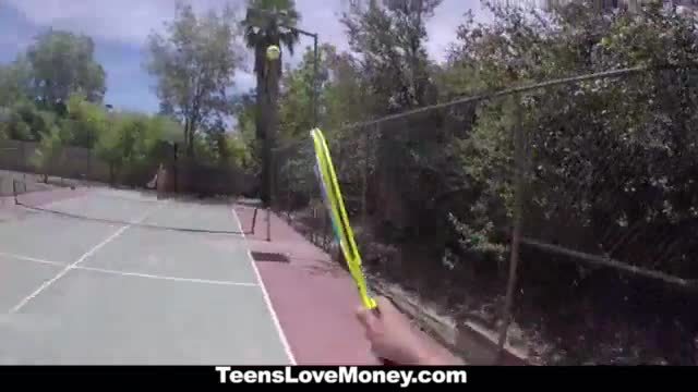 Teenslovemoney tennis slut fucks for cash